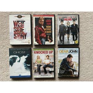 DVD's -West Side Story-Rebel w/o Cause-Ghost-This Means War-Knocked Up-Dear John